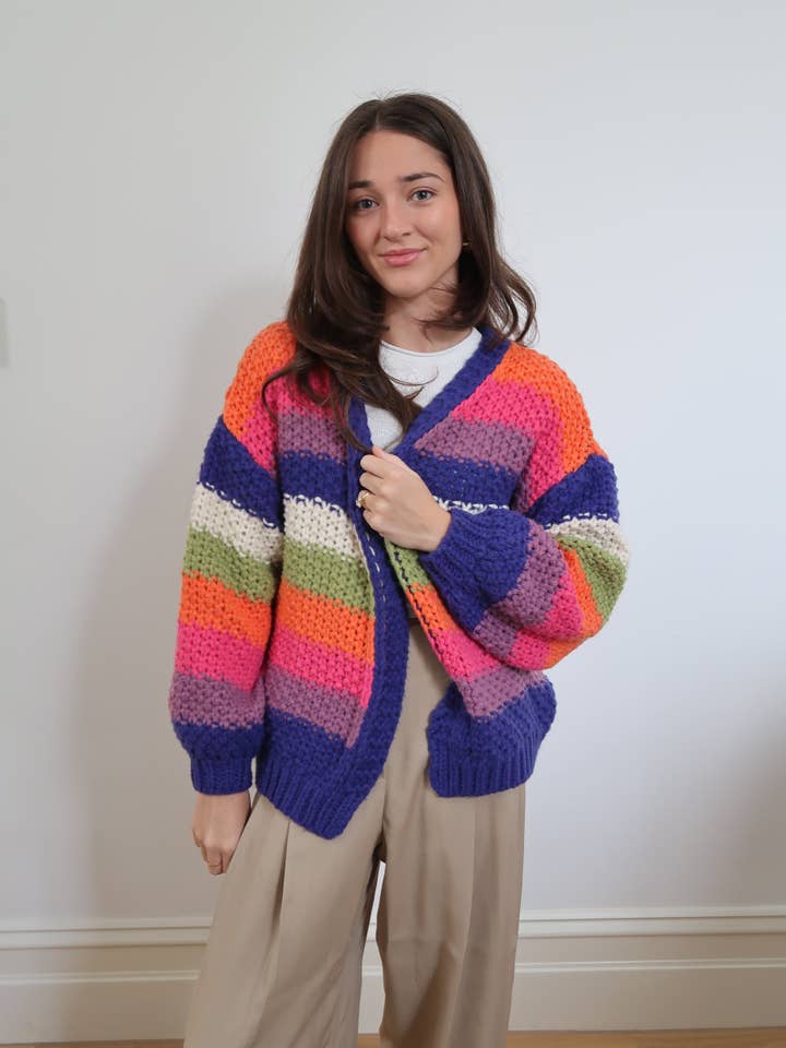 Cinnamon Creations - Wholesale Cardigan – Women’s - Multi Color Palme Cardigan 66711-1350