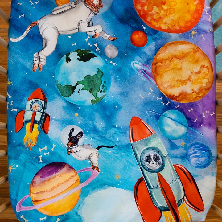 Moon Star Baby - Wholesale Cot/Crib Sheets - Nestig Mini Compatible: Barkside of the Moon