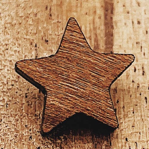 Mini Star Wooden Pin for wholesale by The Wooden Pin