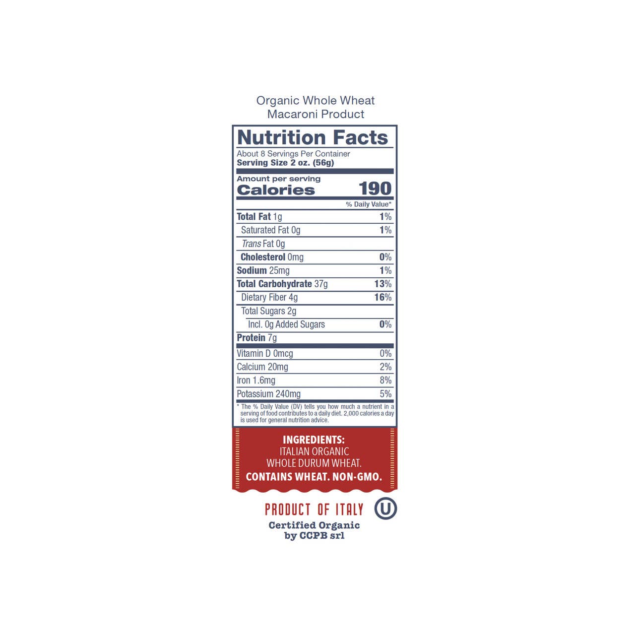 Delallo - Wholesale Pasta - Whole Wheat Fusilli1