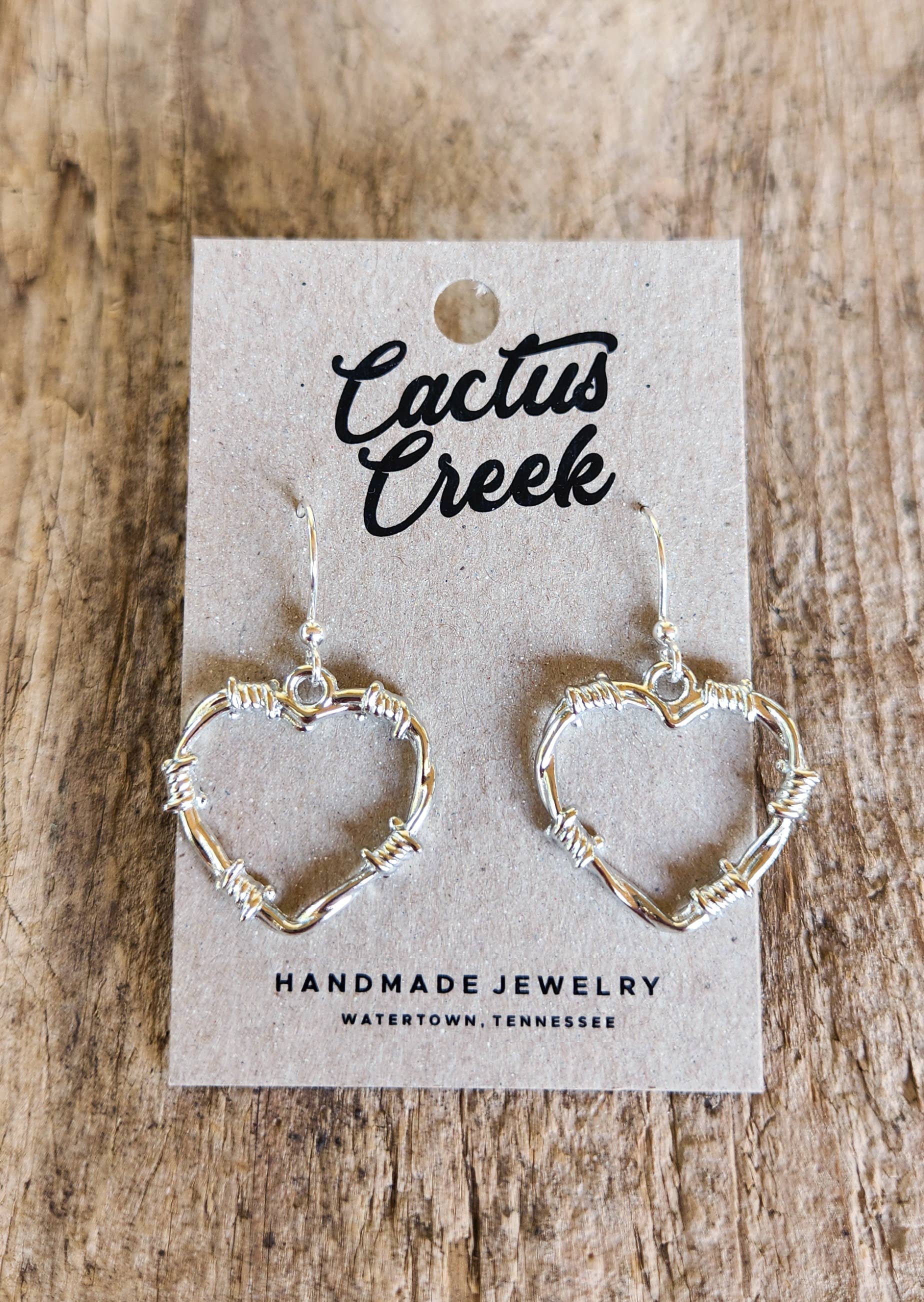 Cocklebur & Co. - Wholesale Dangle Earrings - Barbed Wire Heart Earrings8