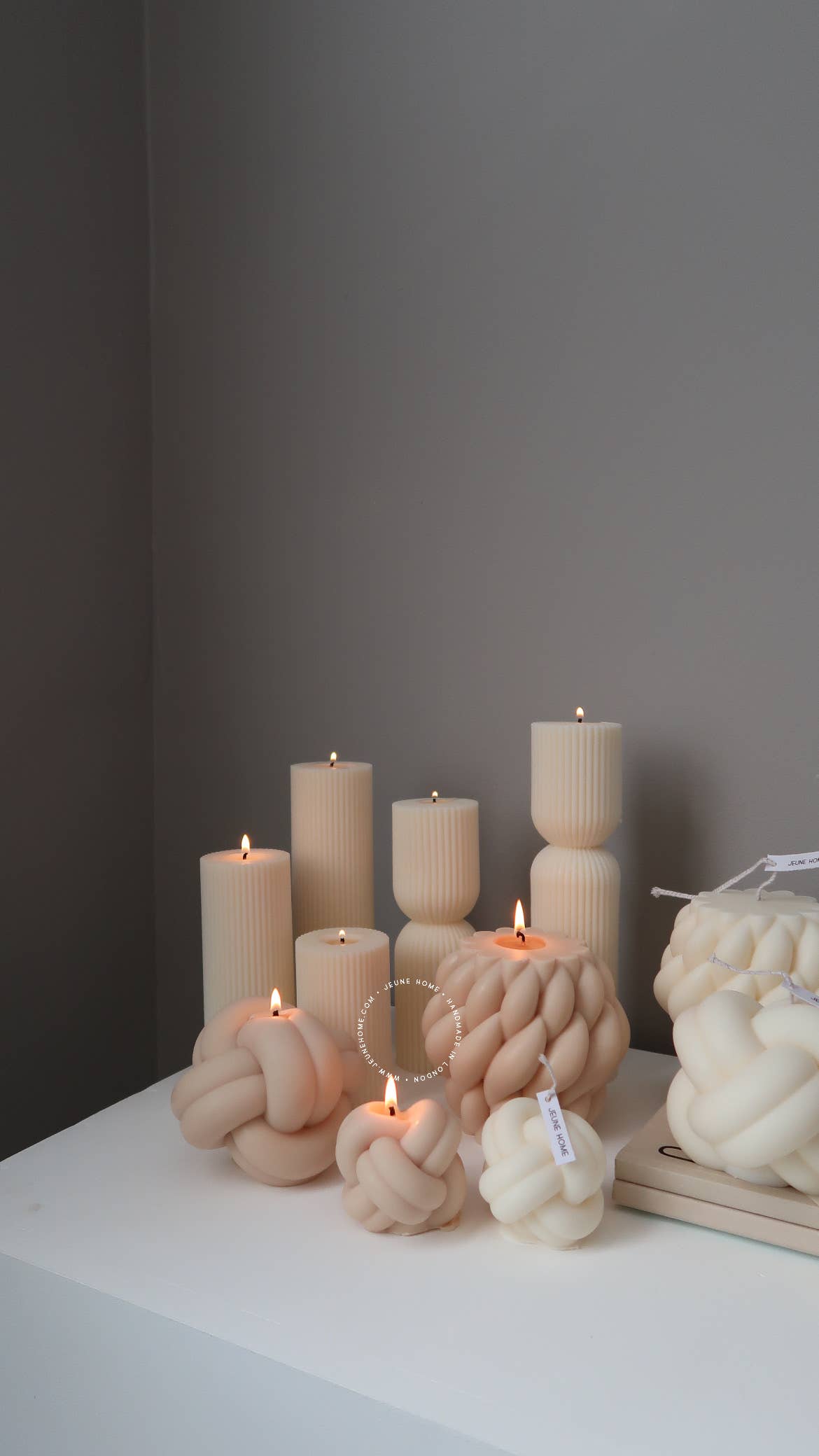 Jeune Home - Wholesale Pillar candle - Small Scented Soy Ribbed Pillar Candle | Wedding candle3