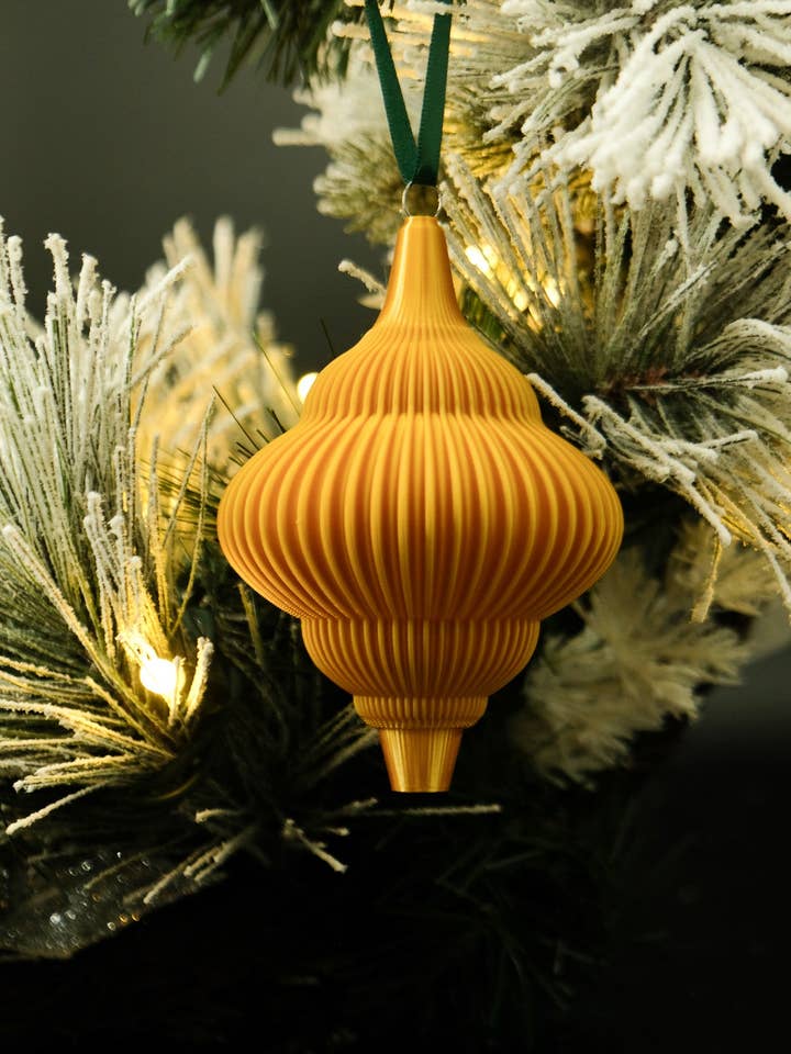 Christmas decoration - 3d printed tree ornament - NR-3 for wholesale by Du Vert Au Rouge Chez Soi