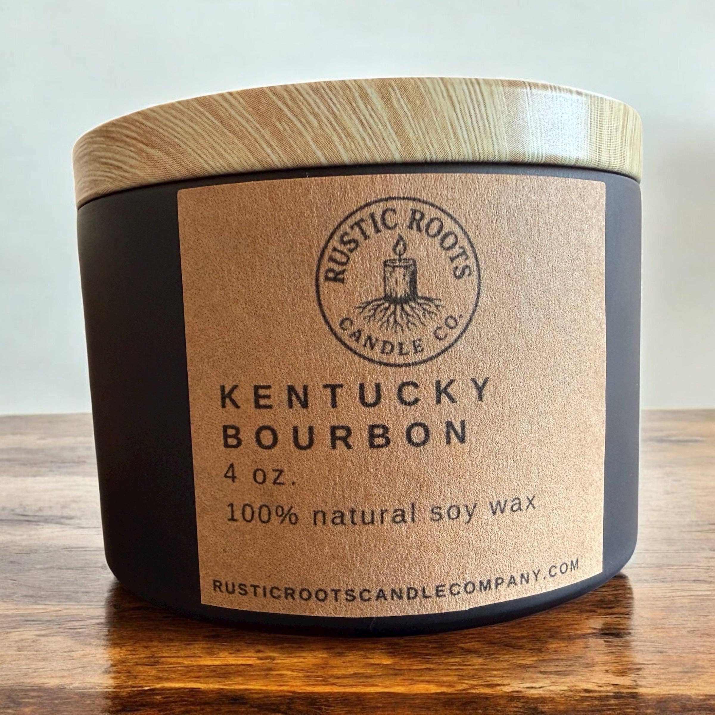 Rustic Roots Candle Co. – Engroshandel Glaslys – Kentucky Bourbon