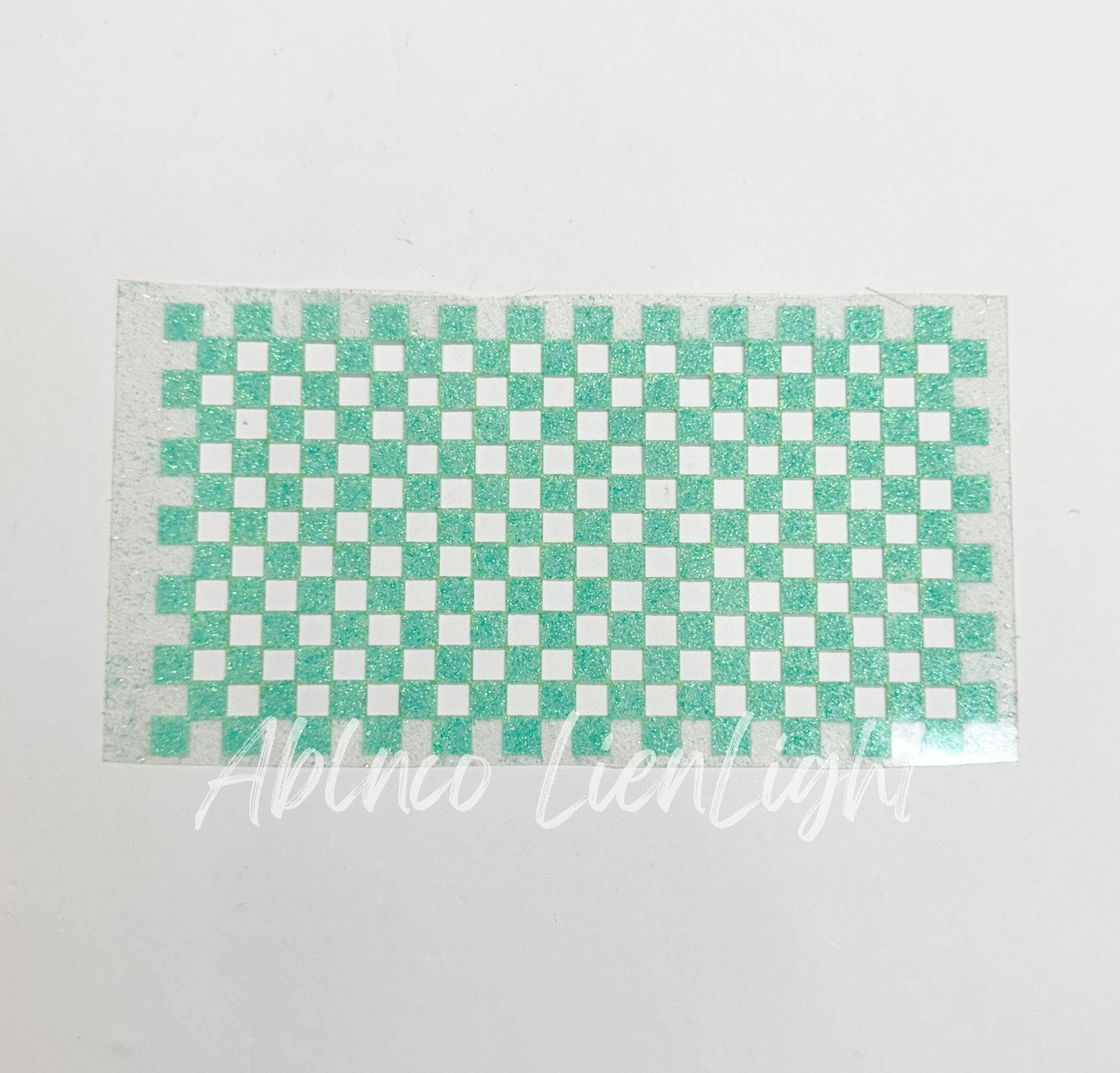 ABLNco - Wholesale Sublimation Transfer - Checkered HTV Glitter Trucker Hat Background Transfer4