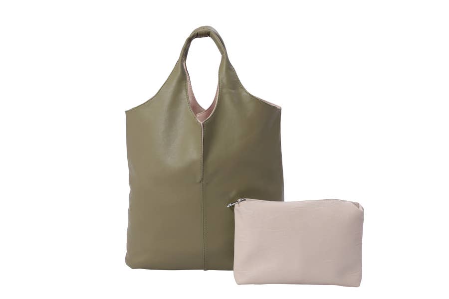 Nima Accessories Inc – Engroshandel Tote bag - Dame – Dame 2 stk kunstlæder Tote håndtaske Kosmetiktaske4