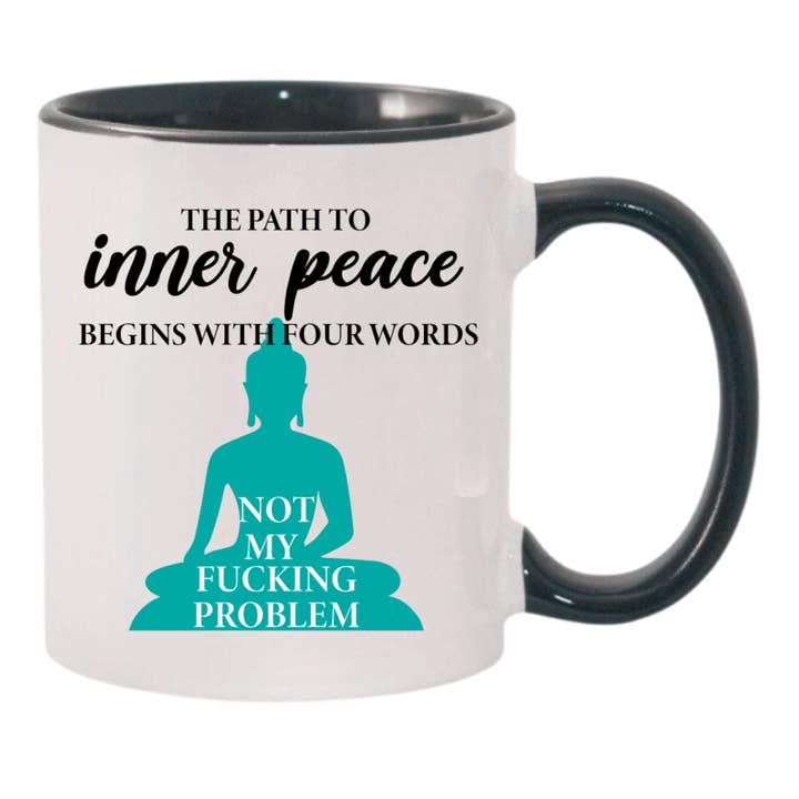 Cheeky Chops Cards & Wanky Candles – wholesale Coffee mug – Mental Health Mug, Daily Affirmations - Inner Peace0