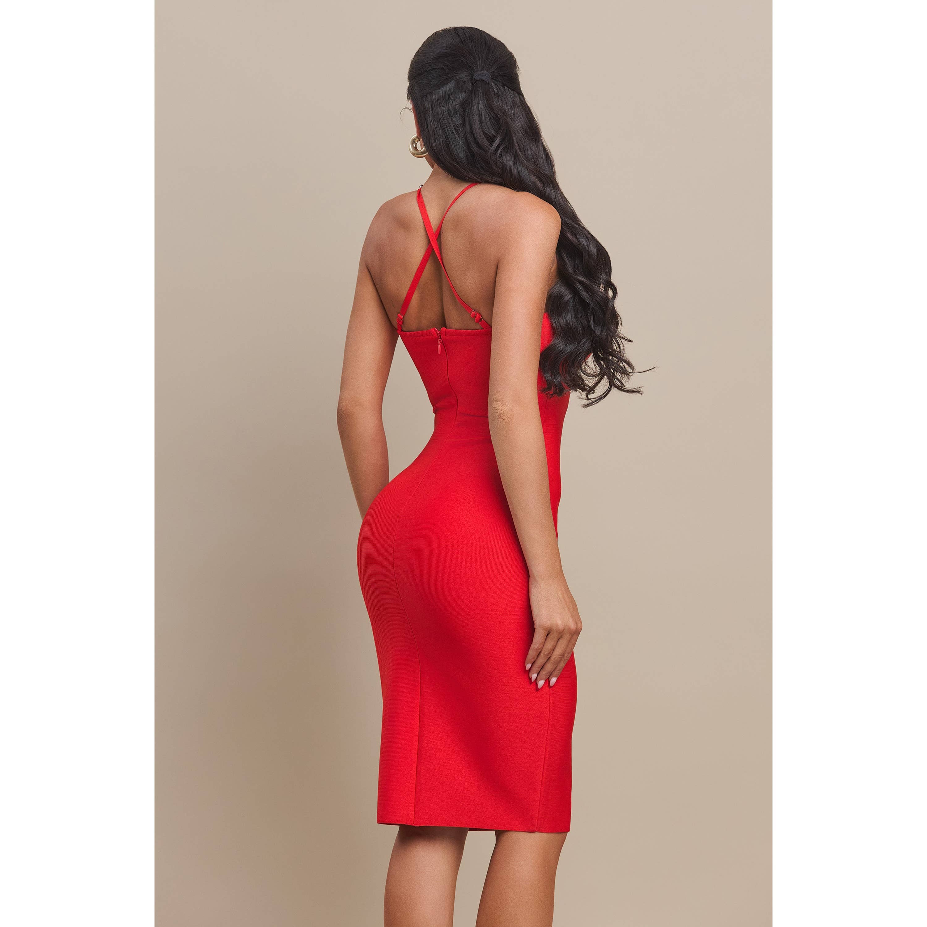 The Sang - Vente Robe – femme - SD389422 MINI-ROBE BANDAGE ELEGANCE SANS MANCHES11