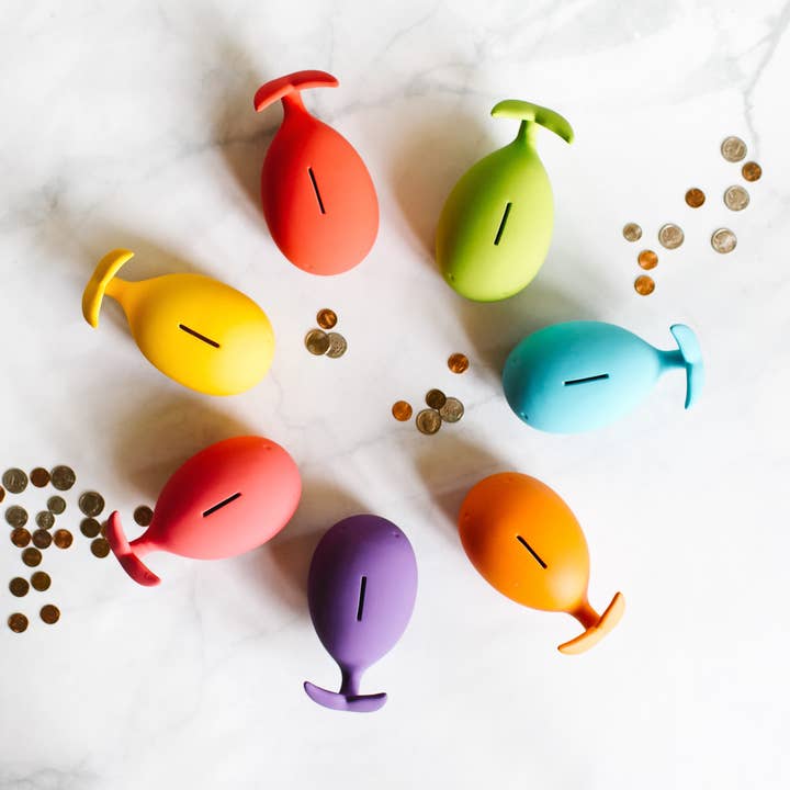 Save The Whales Bank for wholesale by Maia Ming Designs