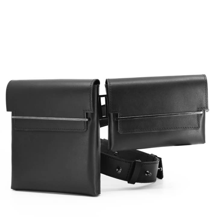 SYNAPSIS sling bag black rhodium for wholesale by Maison Dressage