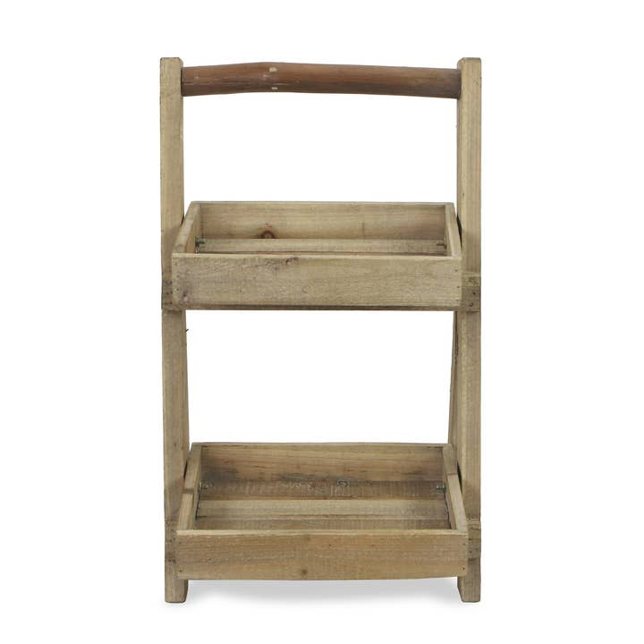 Cheungs Home Decor - Wholesale Free Standing Shelf - Alari 2 Tier Wood Folding Shelf | Display | Freestanding |9