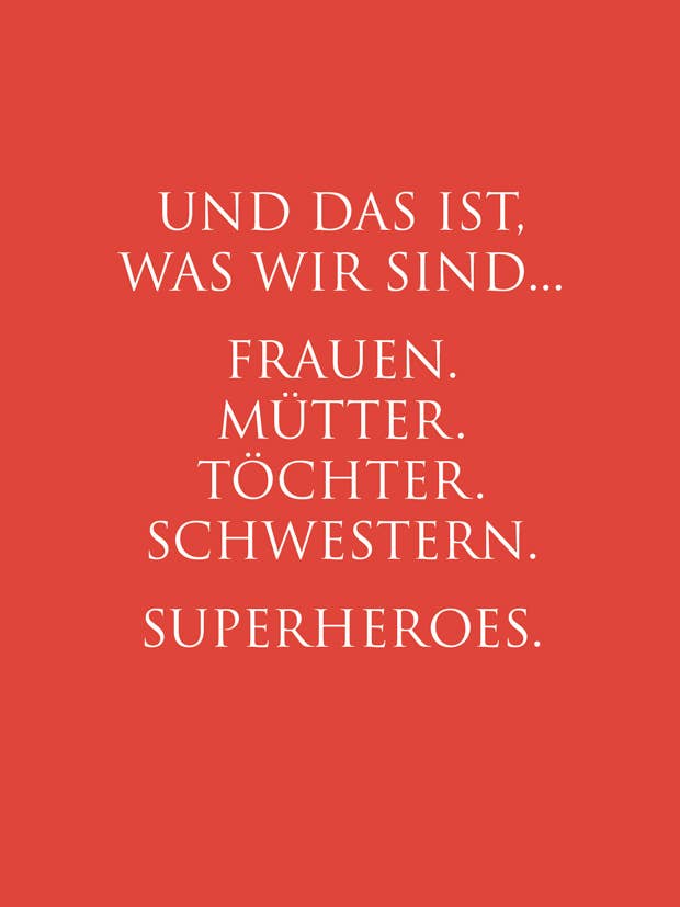 Ansichtkaart "Vrouwen & Superhelden" voor wholesale door WUNDERWORT by Angela Gwinner