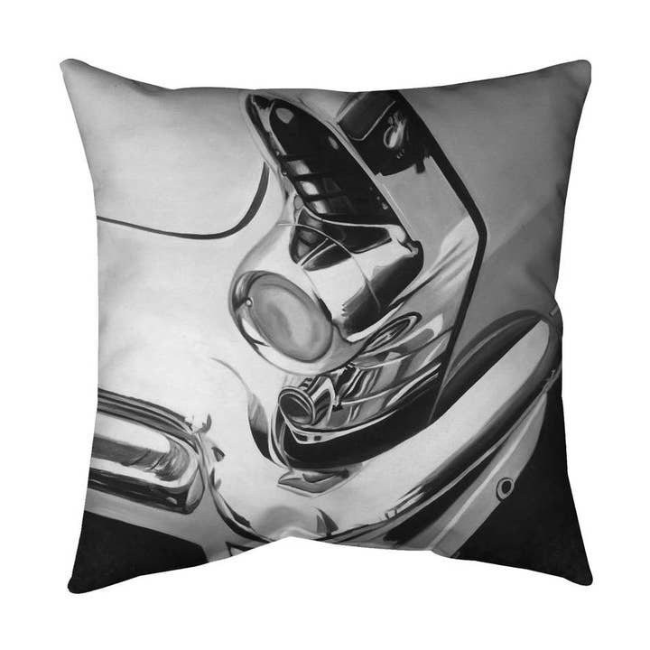 Beautiful Chrome Car Pillow | Bedroom Decor | White Pillow for wholesale by BEGIN HOME DECOR