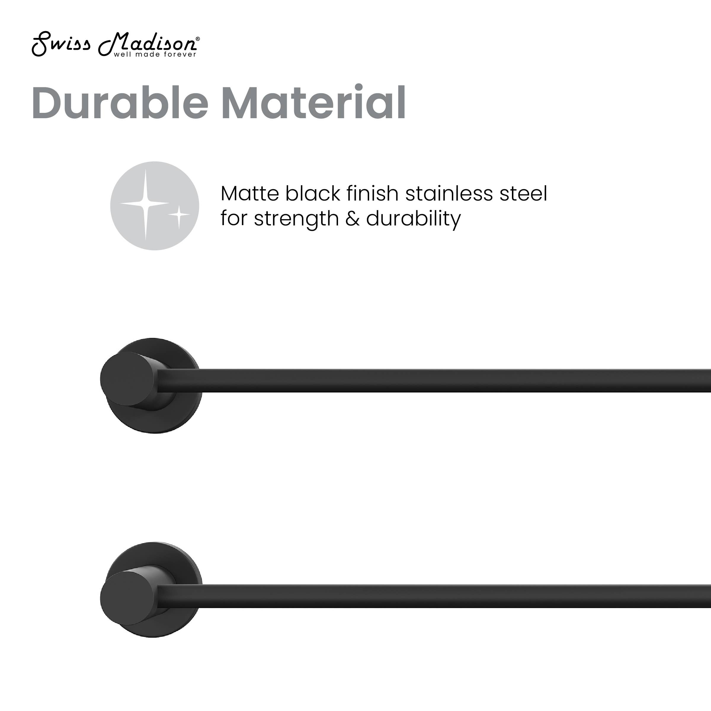 Swiss Madison - Wholesale Towel Holder/Hanger - Claire 3-Bar Electric Towel Warmer in Matte Black4