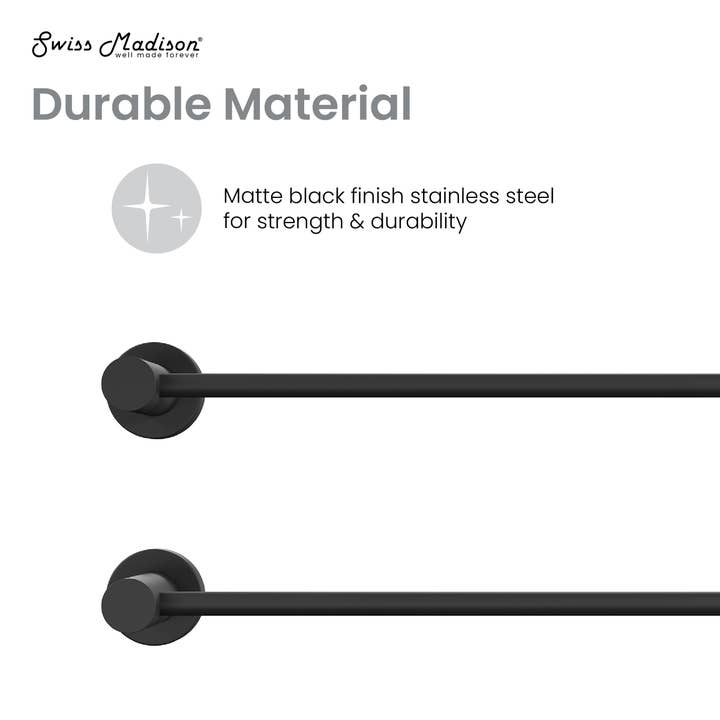 Swiss Madison - Wholesale Towel Holder/Hanger - Claire 3-Bar Electric Towel Warmer in Matte Black4