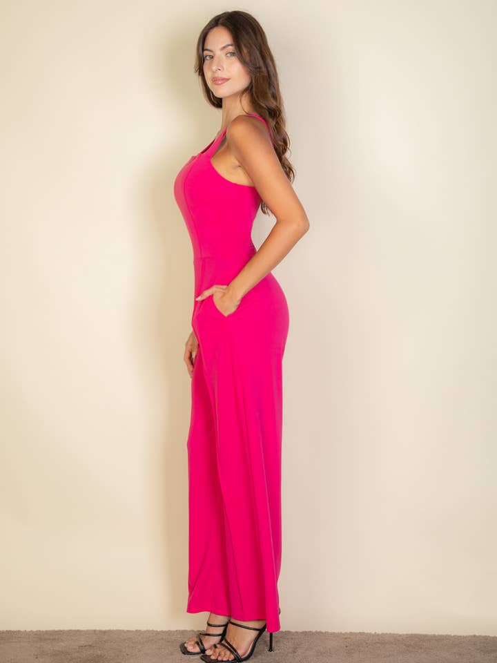 CAPELLA APPAREL - Wholesale Jumpsuit - Dames - Cami-jumpsuit met inkepingen10