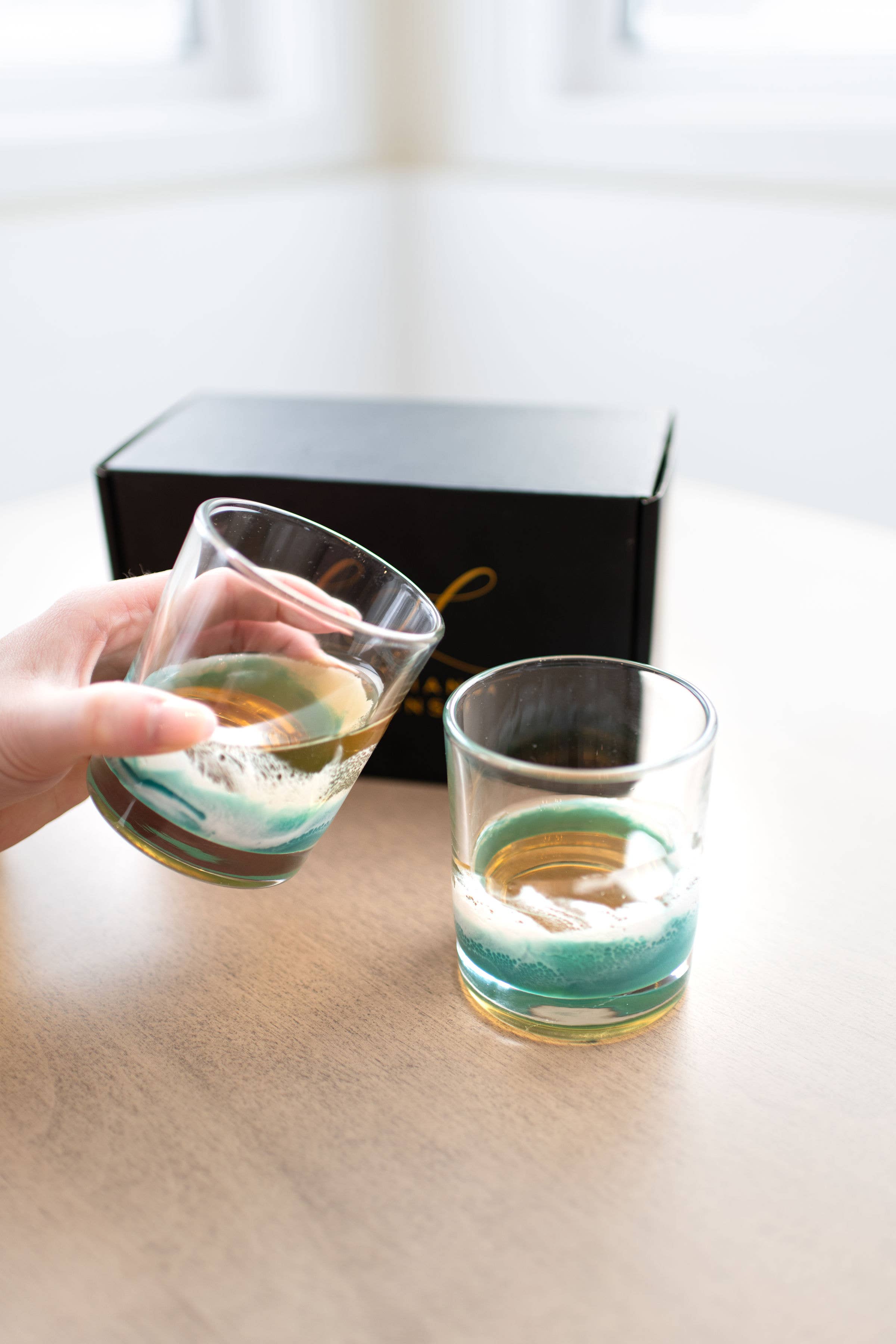 Lynn & Liana Designs - Wholesale Cocktail/Liquor Glass - NEW!!! Resin Coated Old Fashioned Whisky Glasses -NO TARIFFS2