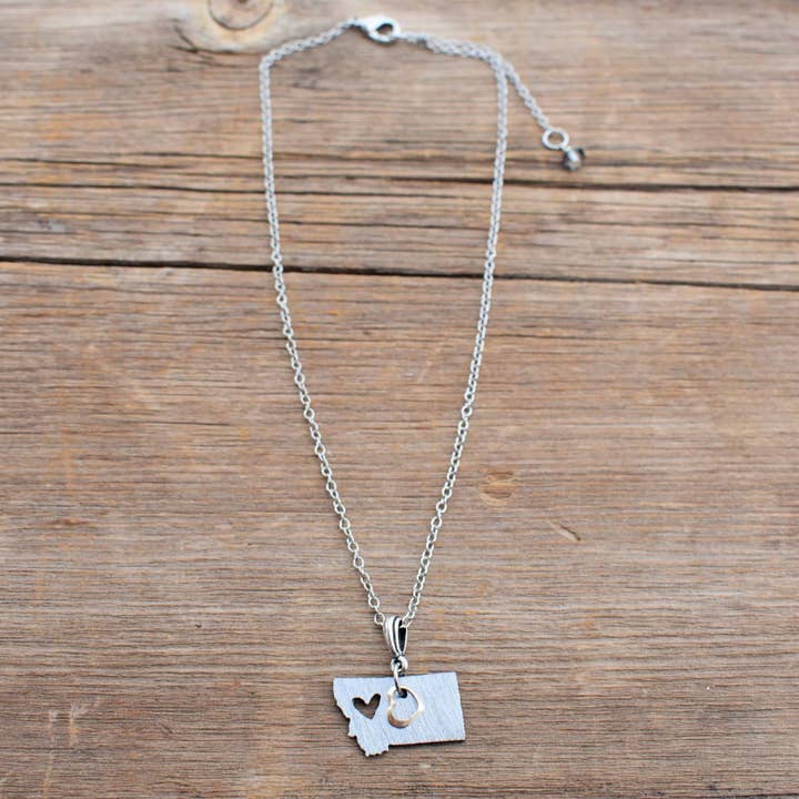 In Love with Montana Gold Heart Outline Choker for wholesale by Cool Water Jewelry