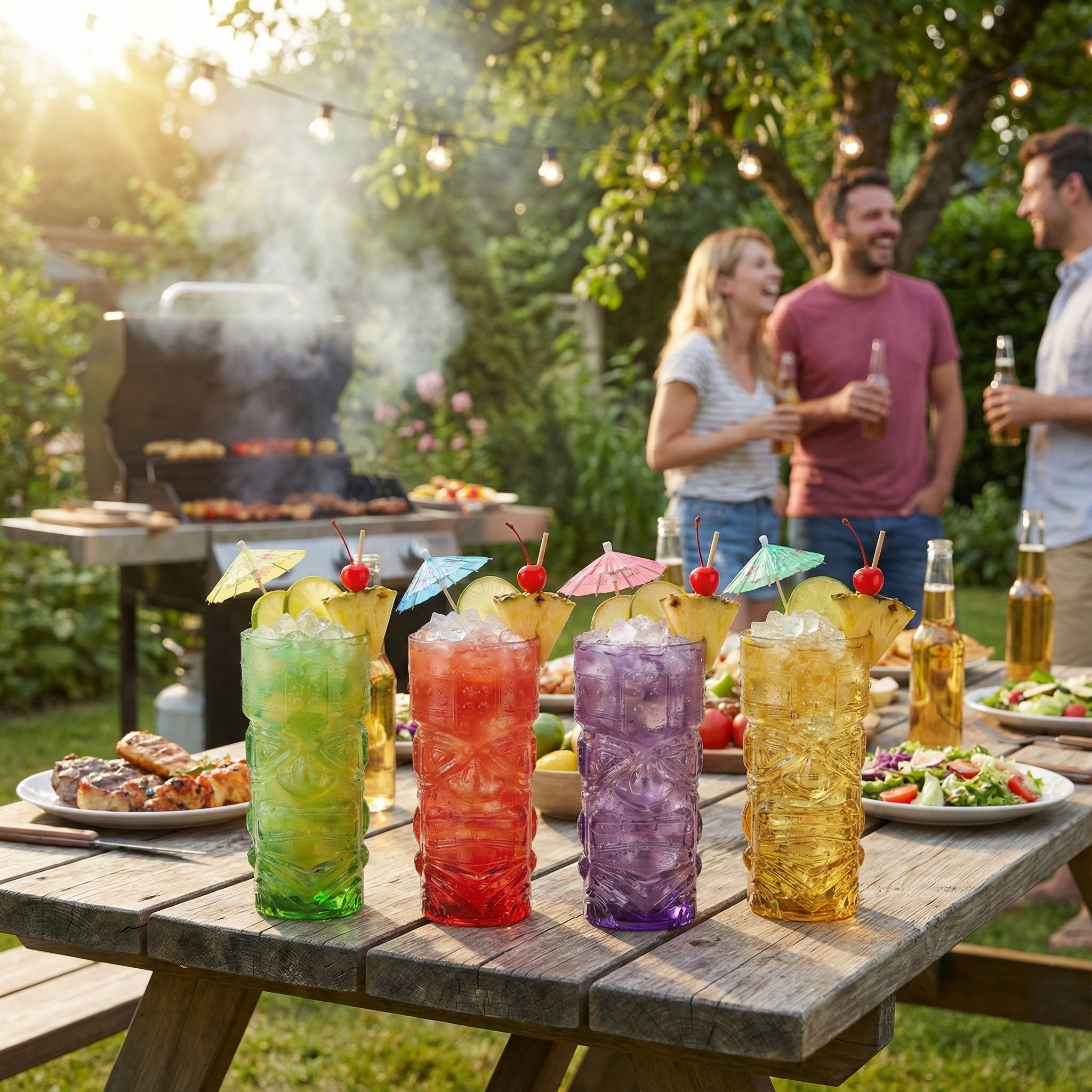 Original Products US/CAN - Vente Verres à cocktail/alcool - Ensemble de 4 verres Tiki Highball de couleur tropicale Bar Bespoke9