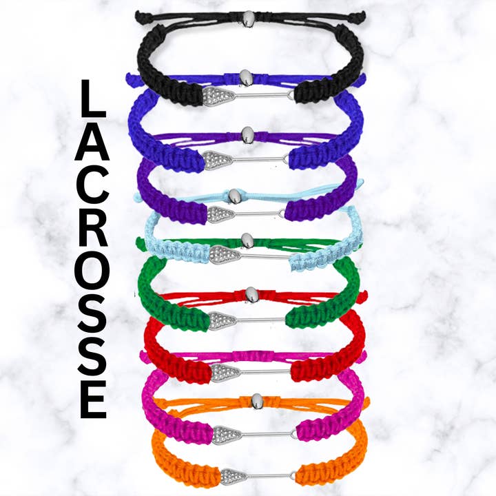 Sportybella - Wholesale Woven/Braided Bracelet - Lacrosse Rope Bracelet - Pick Color2