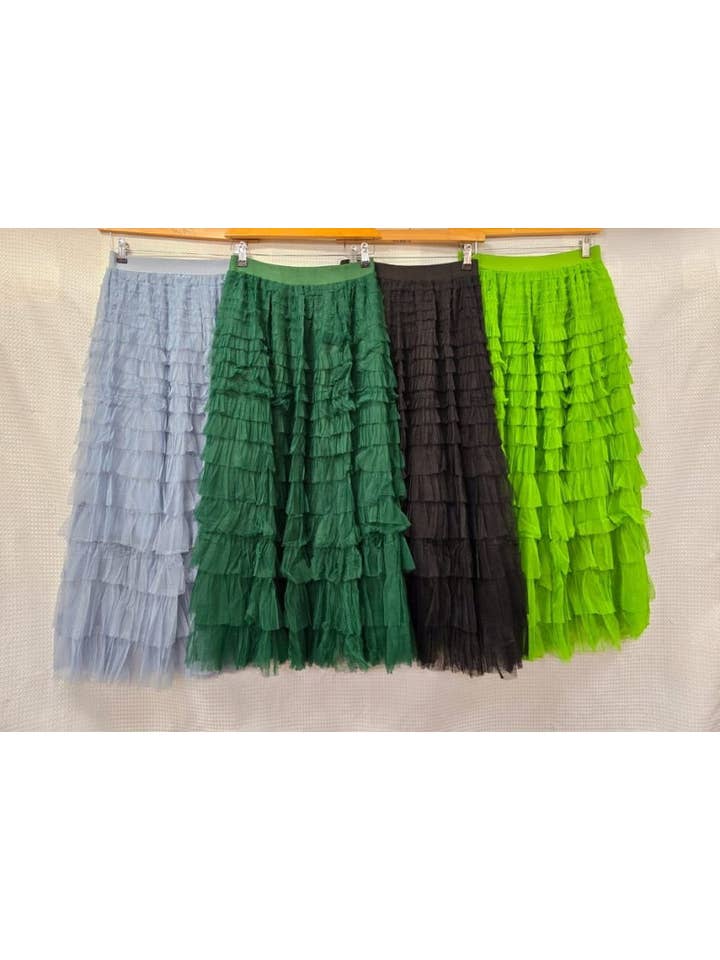 Kurt Muller – wholesale Skirt – Women’s – Tulle Frill Layered Mesh Skirt