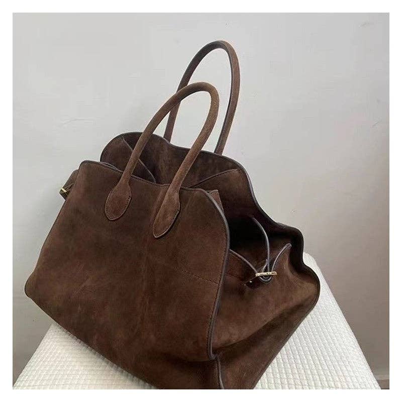 Brown Large Capacity Versatile Single Shoulder Tote Bag for wholesale on Faire2