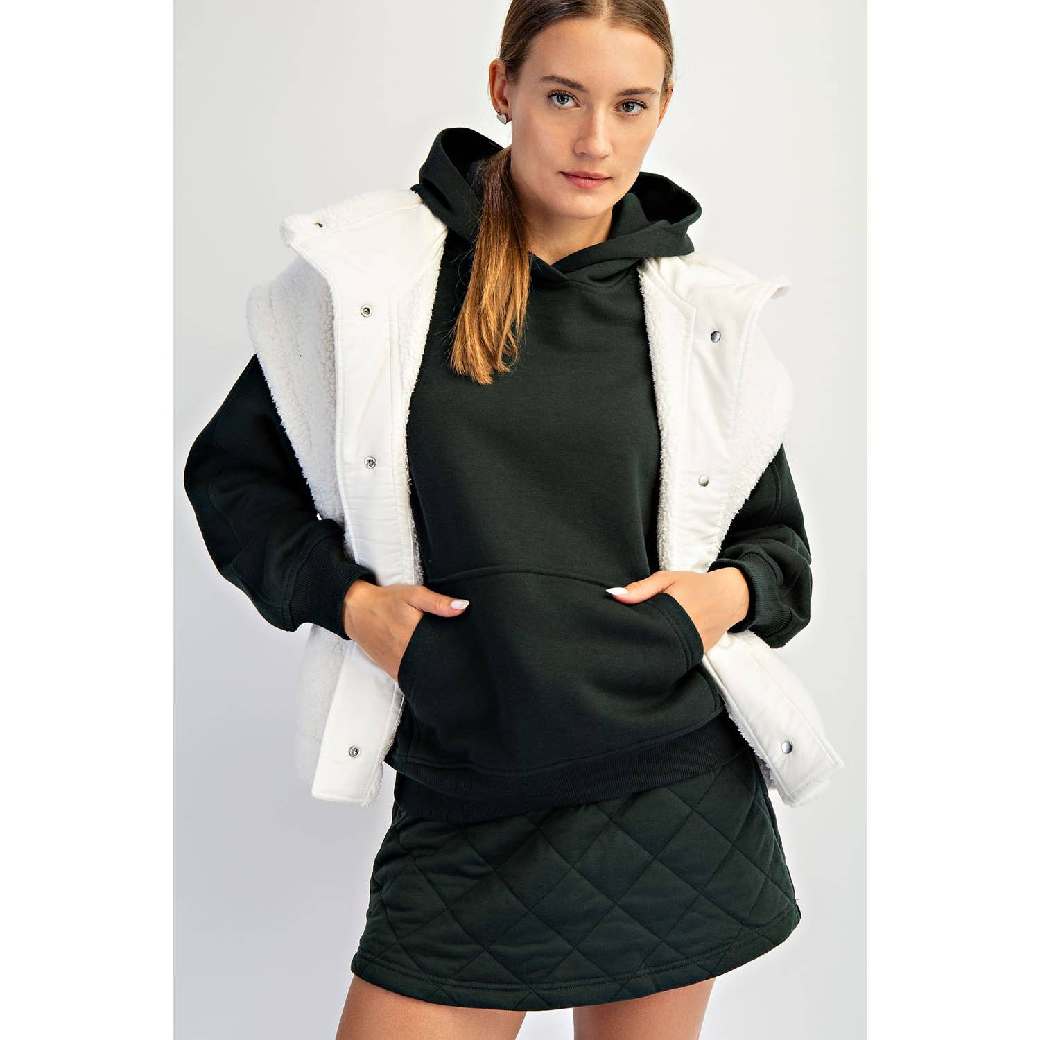 Rae Mode - Wholesale Athletic Jacket - Women's - OVERSIZED MICRO SHERPA VEST30