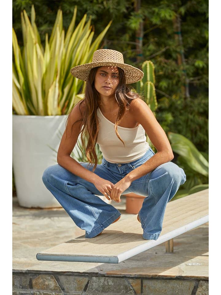 By Together - Wholesale Knit Top - Women's - L5540 | Knit Sweater One Shoulder Fitted Ribbed Crop Top1