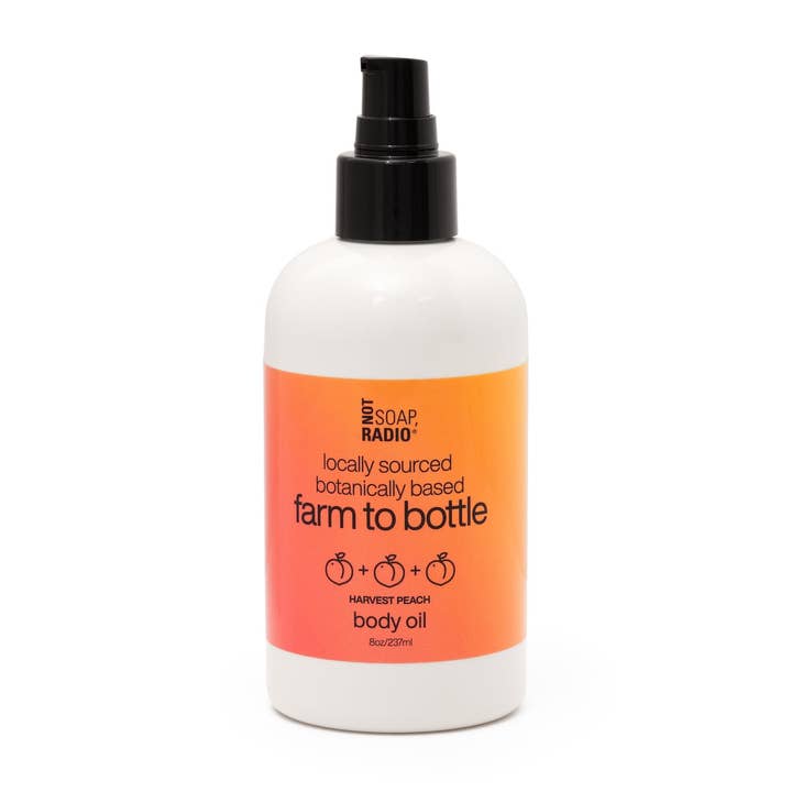 harvest peach <b>body oil</b> for wholesale by Not Soap, Radio