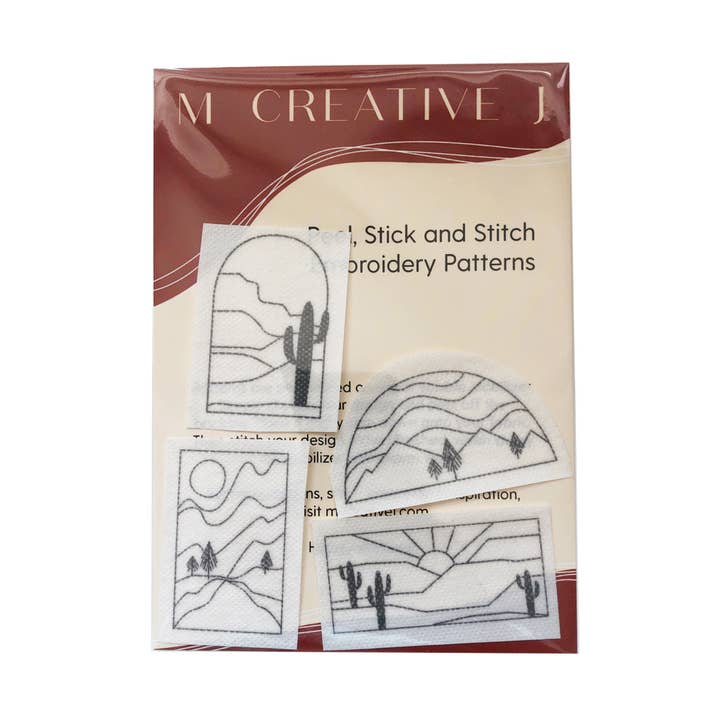 Landscape Hand Embroidery - Peel Stick & Stitch Patterns for wholesale by MCreativeJ