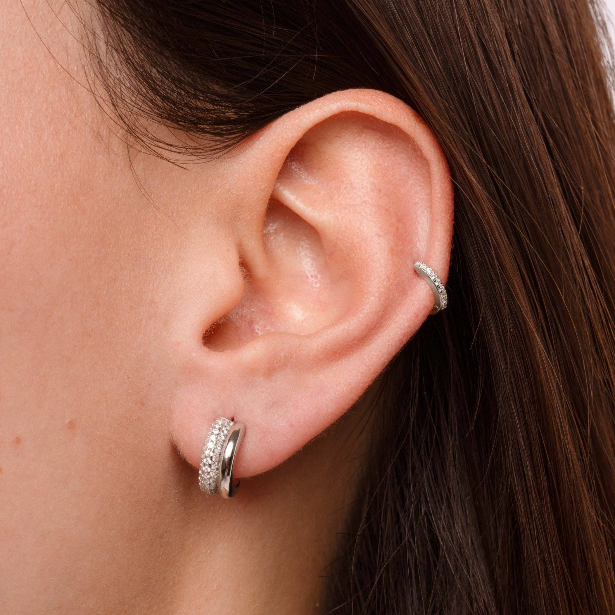 Sami Jewels - Wholesale Hoop Earrings - Pavé Double Hoop Earrings3