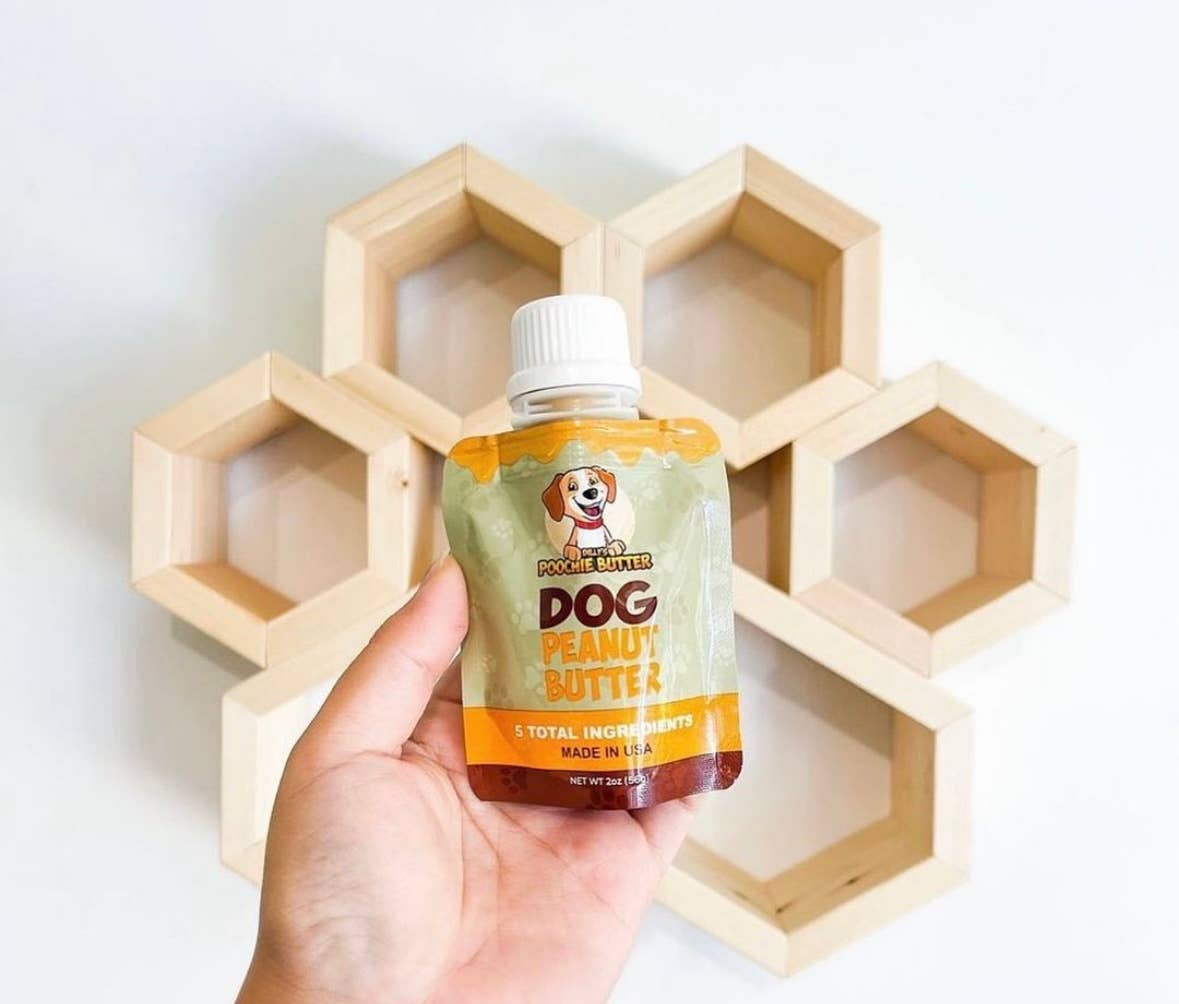 Poochie Butter - Vente Friandises – chien - Pack de purée de citrouille et beurre de cacahuète pour chien 57g5