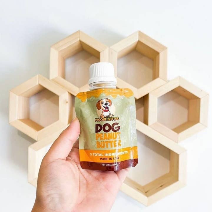 Poochie Butter - Vente Friandises – chien - Pack de purée de citrouille et beurre de cacahuète pour chien 57g5