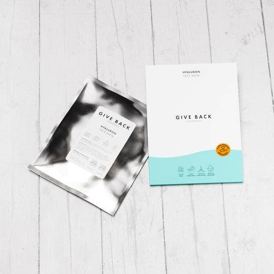 Hyaluron Gesichtsmaske - SOZIALE PROJEKTE für den Großhandel von GIVE BACK Cosmetics