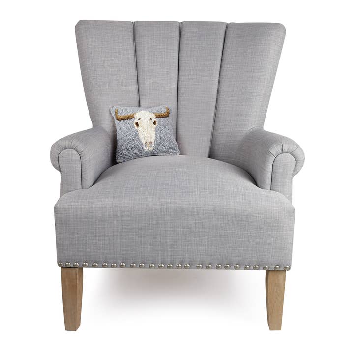 Peking Handicraft - Wholesale Throw/Decorative Pillow - Cow Skull Hook Pillow1