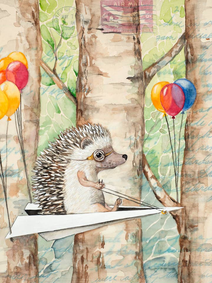 Stampe Giclée di Piccoli Voli di Fantasia per la vendita all'ingrosso da parte di Katie Crawford Art