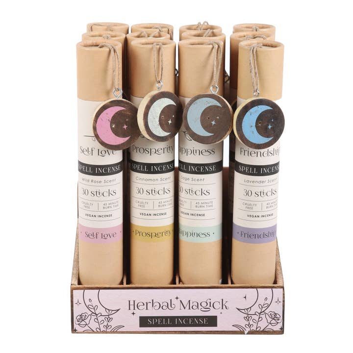 Something Different Wholesale - Wholesale Incense - Set of 12 Herbal Spell Incense Stick Gift Sets in Display