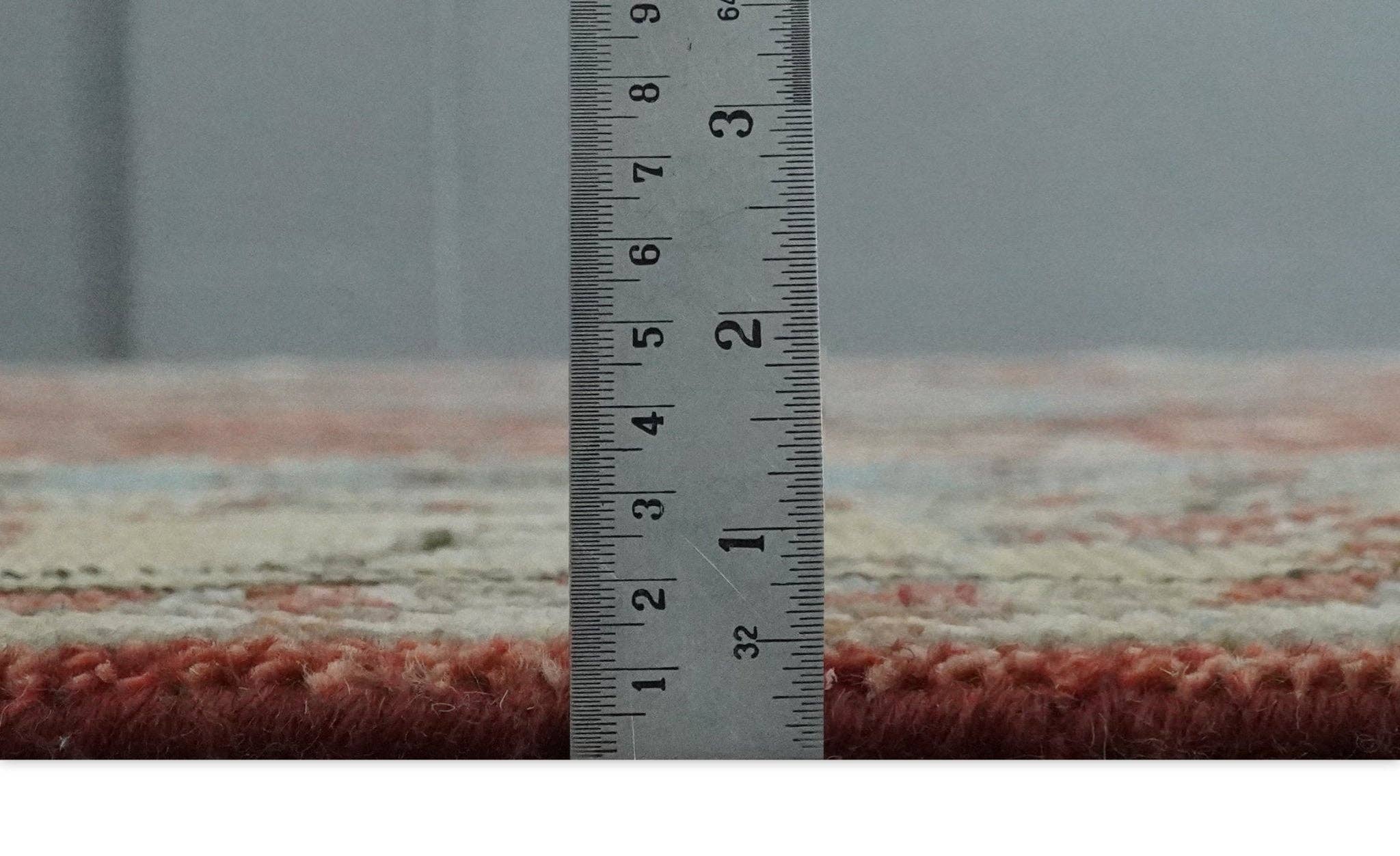 The Rug Decor, Inc. - Vendita all'ingrosso Tappeto - Tappeto su misura in lana annodato a mano Heriz tradizionale floreale grigio, ruggine e beige dall'aspetto antico.7