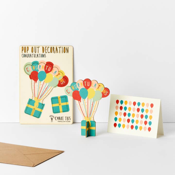 Pop Out Congratulations Card for wholesale by The Pop Out Card Company