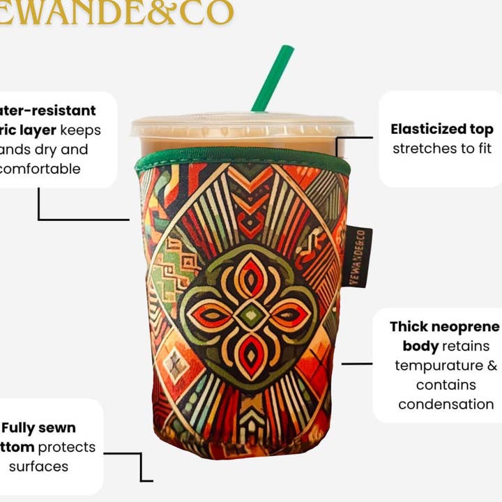 Iced Coffee Sock - Neoprene Cup Sleeve for 16 oz-32 oz for wholesale by YewandeAndCo