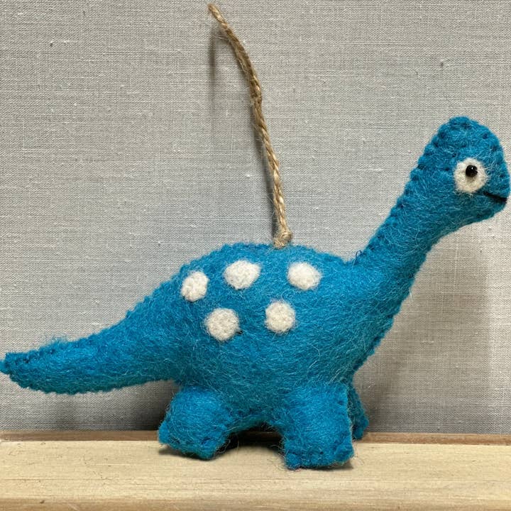 Funky Yak Ltd - Vendita all'ingrosso Decorazione - Dinosauri in feltro di lana fatti a mano con corda di juta, Nepal9