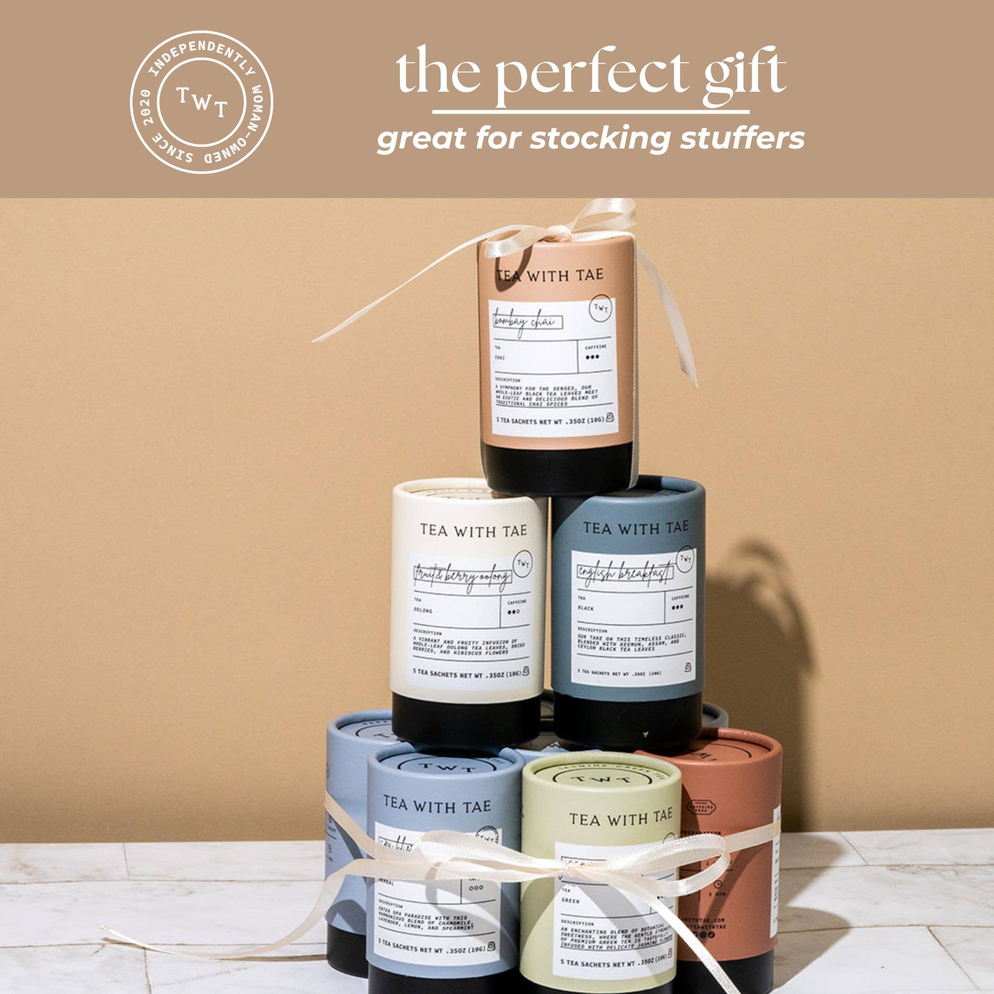 Tea with Tae - Wholesale Tea Bags - Bombay Masala Chai Black Tea Mini Tea Tube Gift (5 tea bags)6