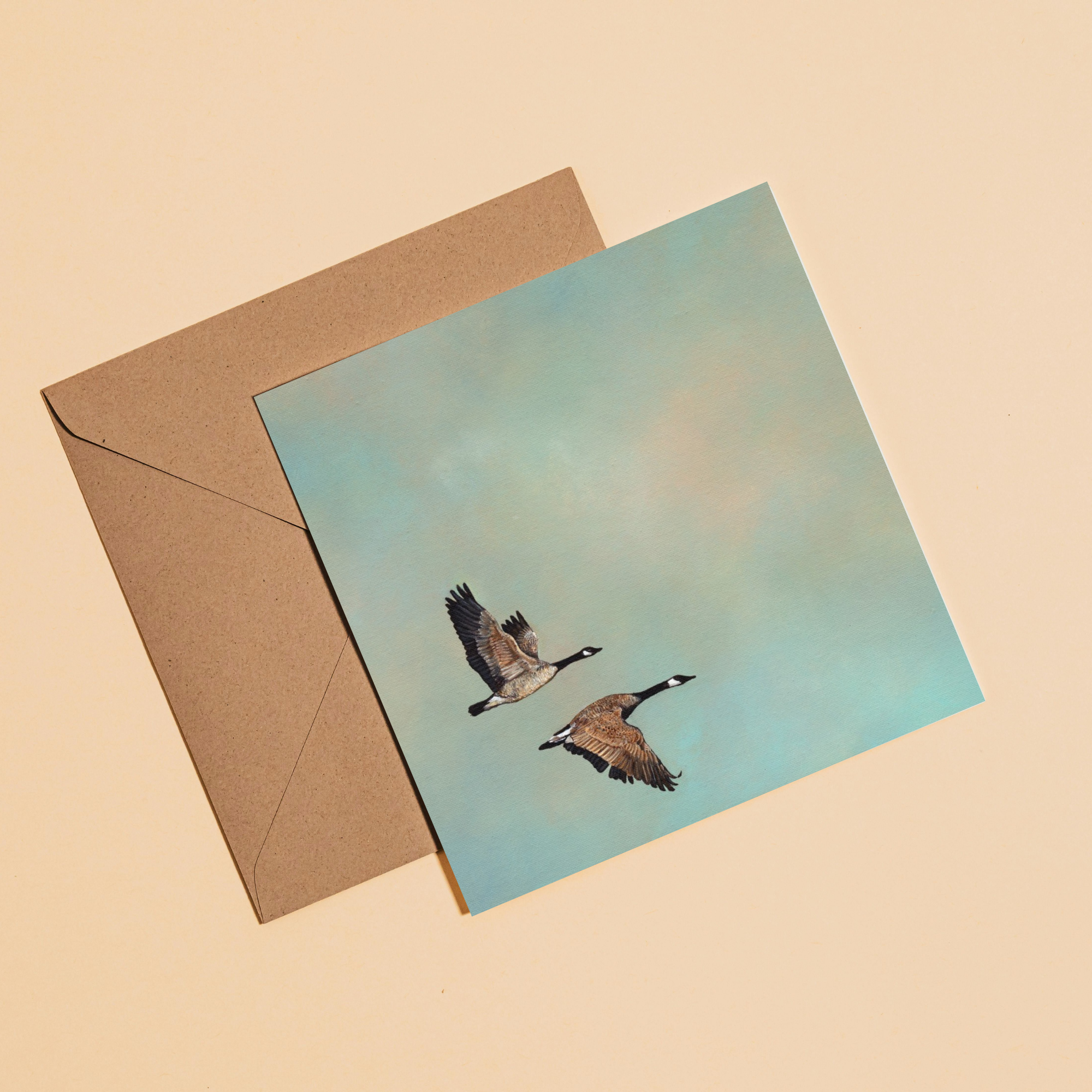 Portrait of Clouds - Wholesale Everyday Greeting Card - Canada Geese Greetings Card "Sacrosanct" - Luxury Cardstock4