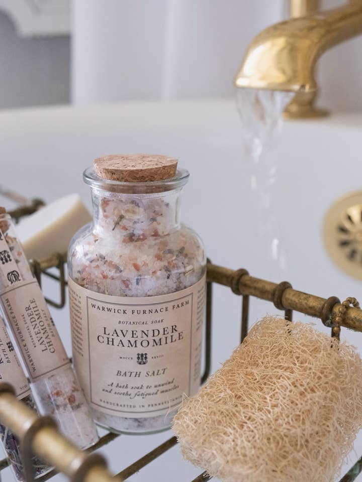 Lavender Chamomile Bath Salt Soak for wholesale by Warwick Furnace Farm LLC