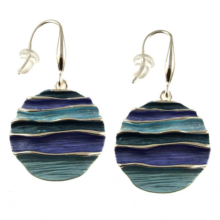 Origin Jewelry - Wholesale Dangle Earrings - Ocean Waves Earring in Blues and Purples