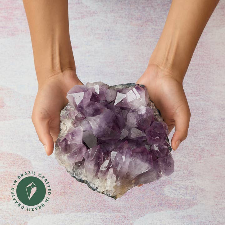 Amethyst Cluster (Large - 4"H x 7"W x 9"L) for wholesale by GeoCentral