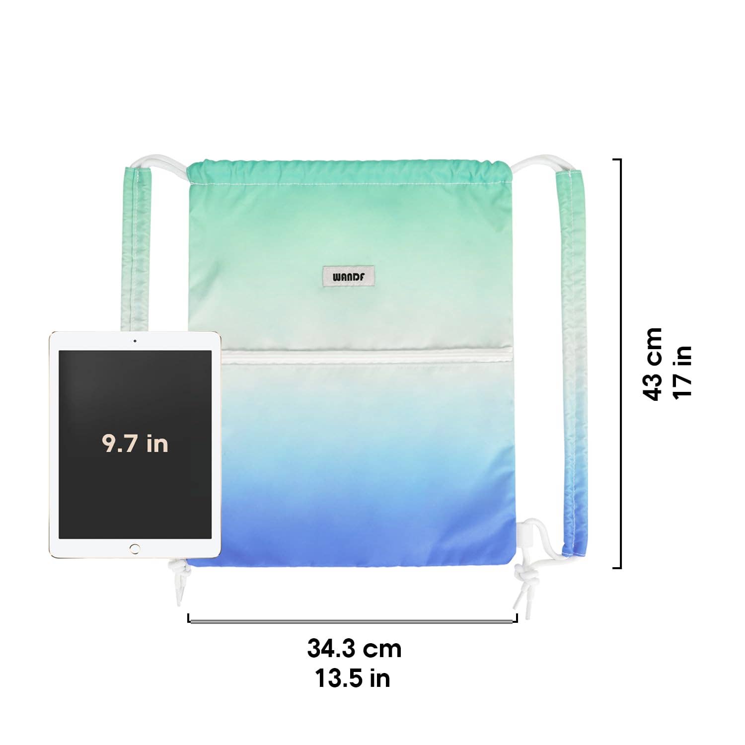 wandf - Wholesale Tas met trekkoord - Uniseks - Sportieve rugzak met trekkoord en dubbele schouderpads21