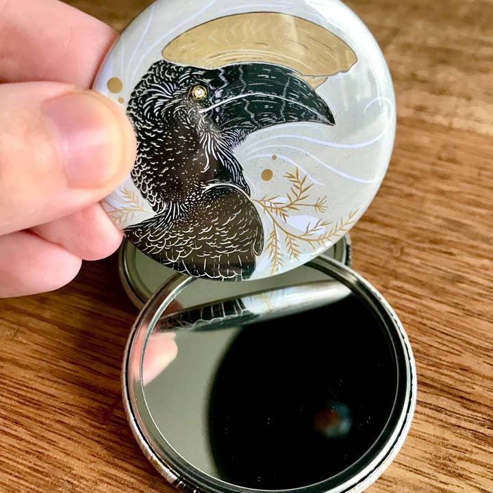 Specchio tascabile | Bucero, Specchio per uccelli per la vendita all'ingrosso da parte di Nadie van Wijk - Ontwerp & Illustratie