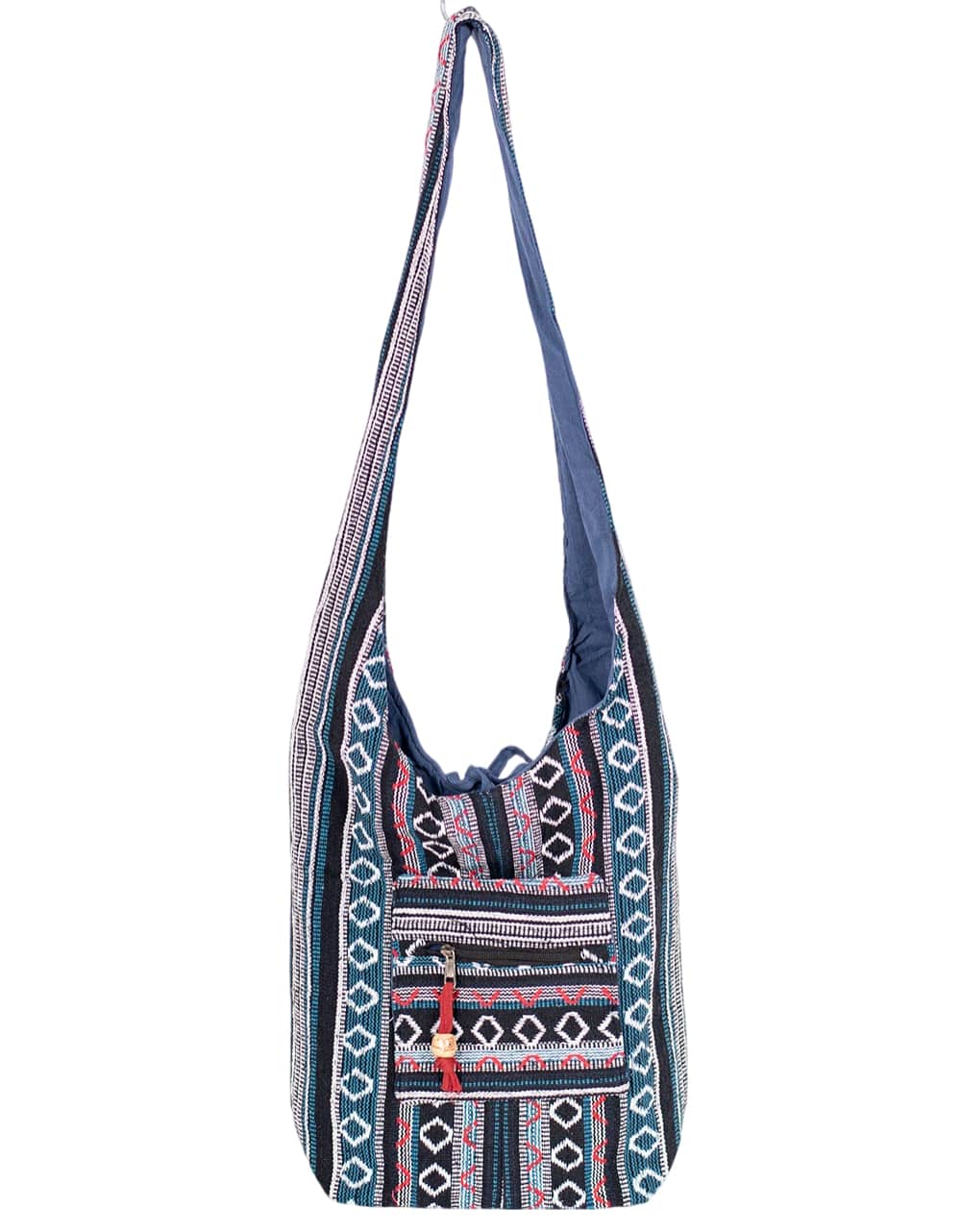 Kimago Look - Wholesale Crossbody Bag - Unisex - Large Unisex Hippie Shoulder Bag with Pockets - Hippie Style0