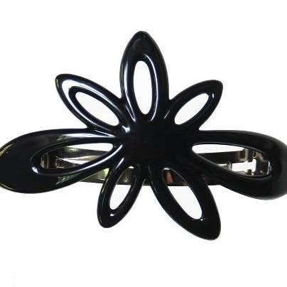CARAVAN J NAHON IMPORT - Wholesale Barrette - Women's - Daisy Black Barrette 96390